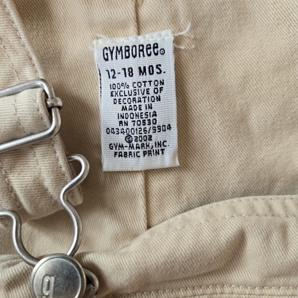 Vintage Y2K 2002 Gymboree beige khaki overalls - Picture 2 of 6